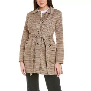 Cabi Houndstooth Sherlock Trench Coat
